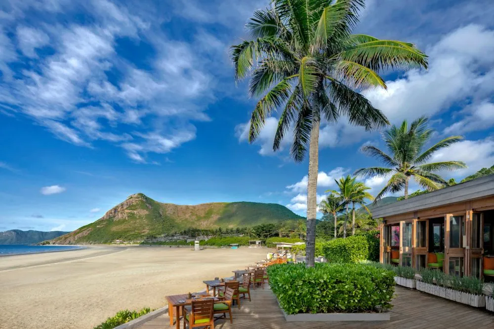 Private beach at Six Senses Con Dao