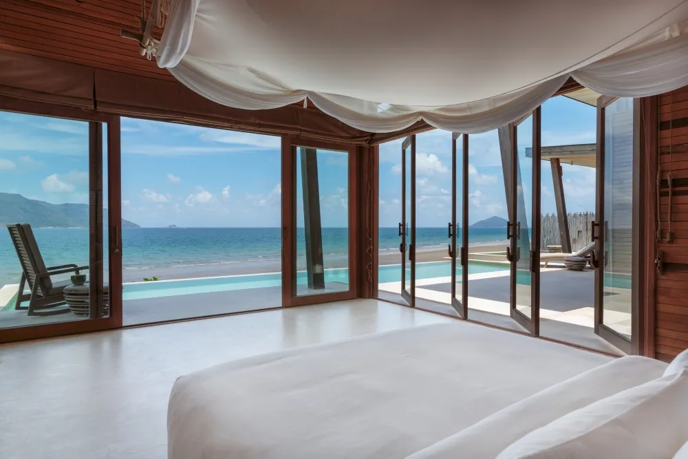 Luxury beachfront villa at Six Senses Con Dao