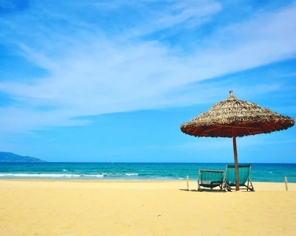 la playa en Da Nang en invierno
