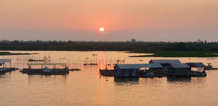 mekong river sunset