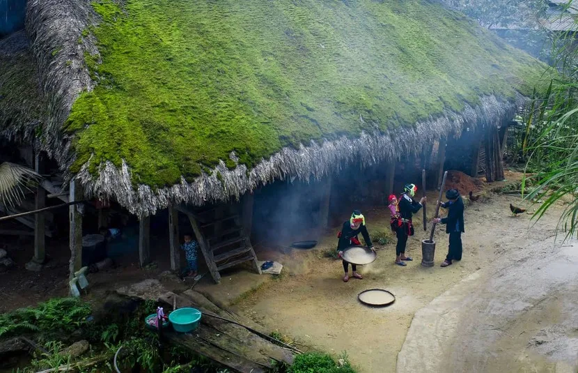 tourist destination in north east vietnam mossy roof