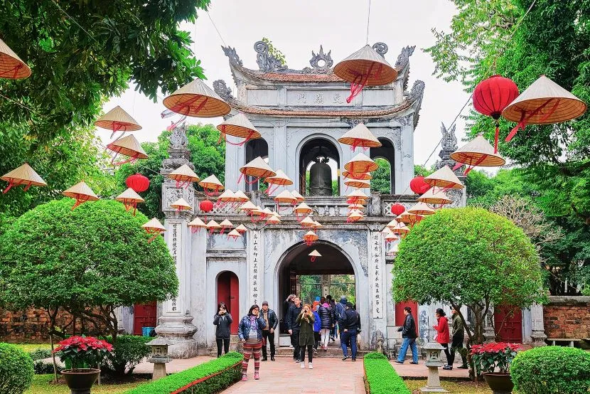 temple in hanoi in february