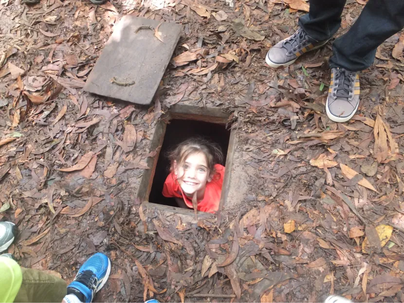 ho chi minh with kids cu chi tunnels
