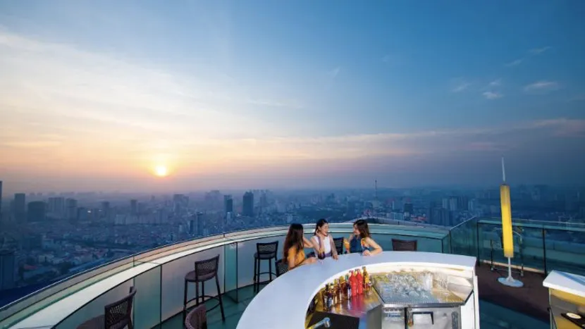 top of hanoi rooftop bar