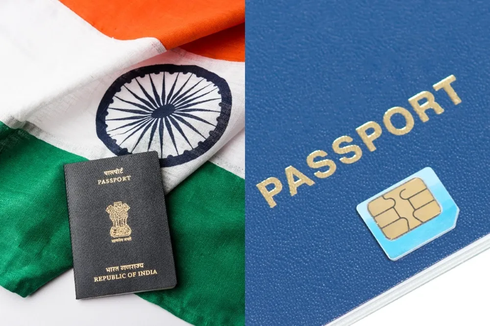 new Indian passport with Vietnam visa stamp