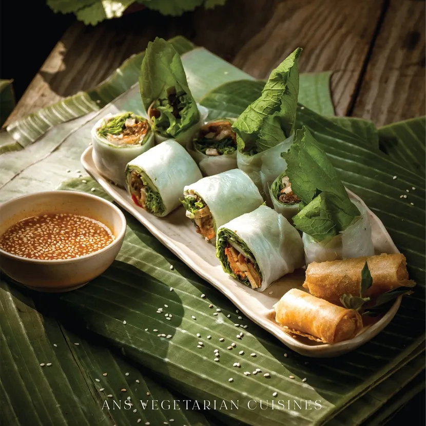 vietnamese dish in vegan restaurant in da nang