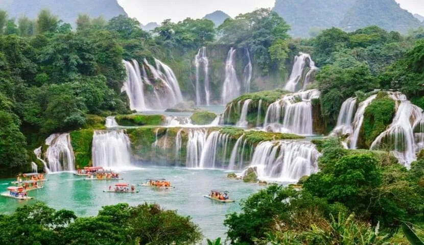 vietnam famous landmarks ban gioc waterfall