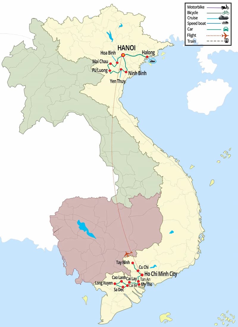 vietnam january map