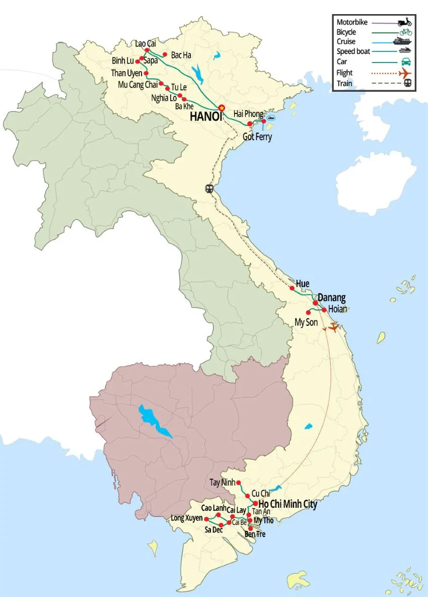 vietnam trip itinerary in 3 weeks