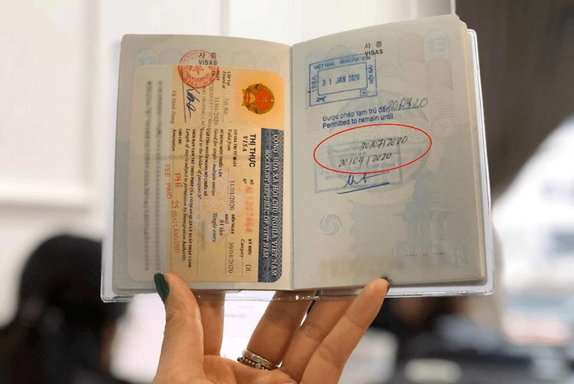 example of vietnam visa