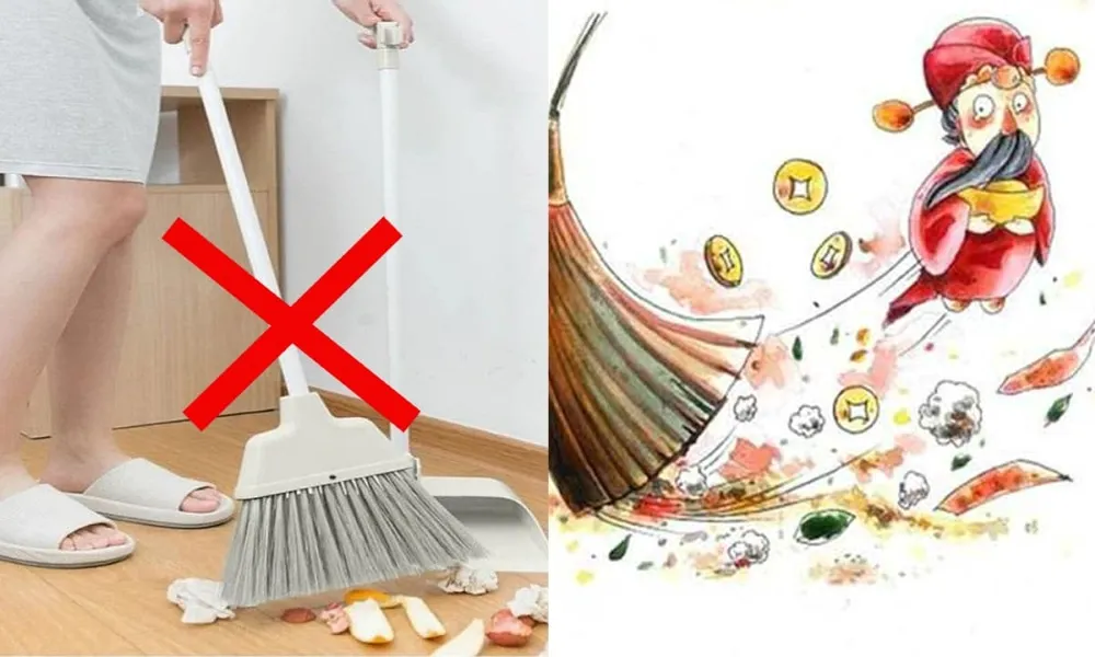 vietnamitas no barren el primer día del Año Nuevo Lunar