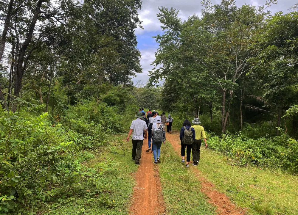 trekking nel parco nazionale di Yok Don, Buon Ma Thuot, Vietnam