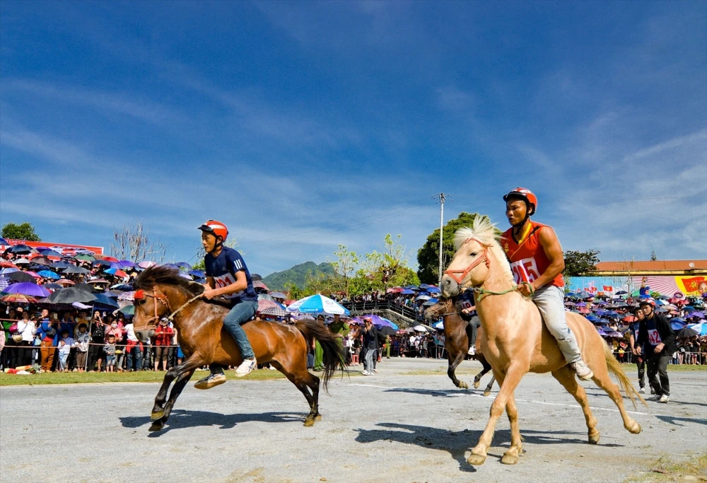 Festival des courses de chevaux qui se tient début juin à Bac Ha