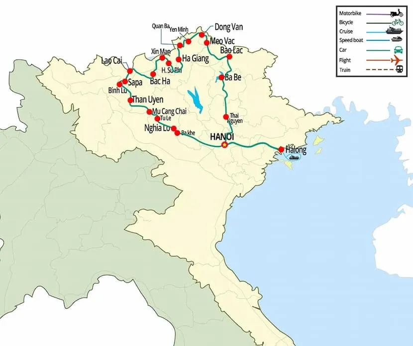 Itinéraire au nord du Vietnam en 2 semaines