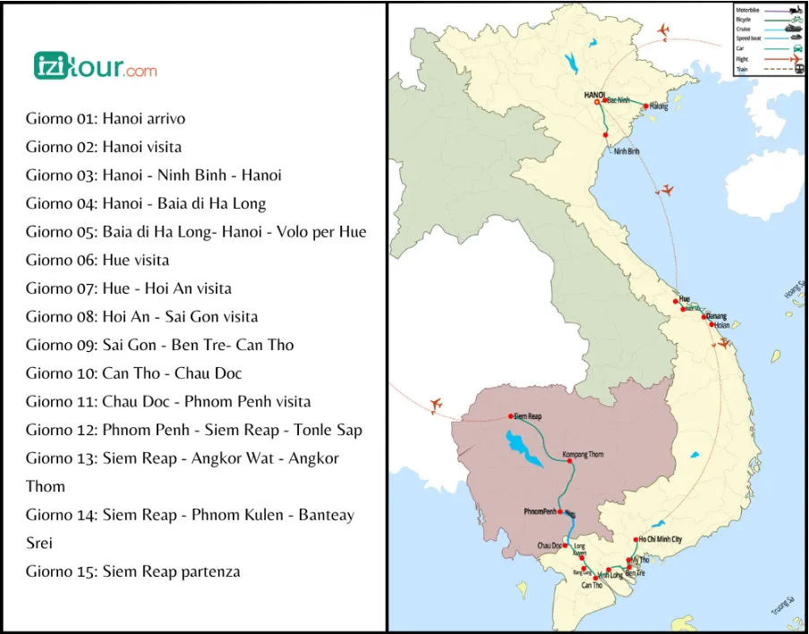 vietnam cambogia tour 15 giorni
