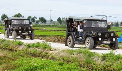 Campagne rurale de Hoi An à bord d’un Jeep